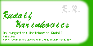 rudolf marinkovics business card